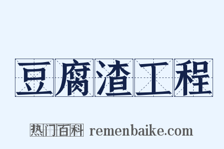 豆腐渣工程是什么意思的图片